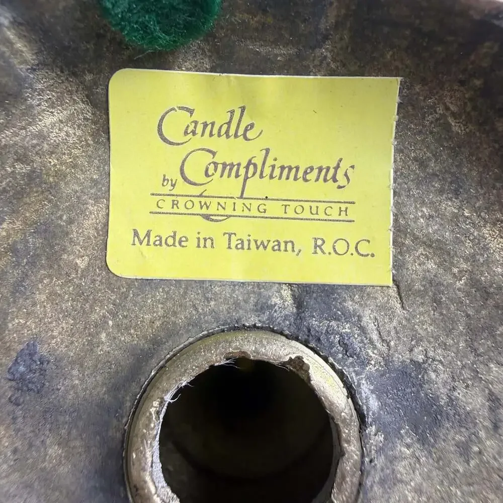 Candle Compliments by Crowing Touch vintage brass